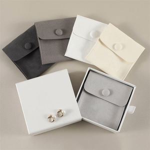 Nouvelle Pochette à Bijoux en Velours, Sac de Rangement en Velours pour Bijoux avec Bouton Pression - Product Image 4