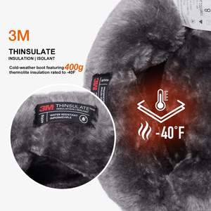 התאמה אישית לוגו נעלי שלג מותאמות אישית הסיטונאי חם אופנה קטיפה מגפי שלג לנשים גברים - Product Image 3