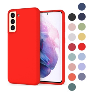 Pour pour S21 Ultra Liquide Silicone Antichoc Téléphone Cas Échantillon Gratuit De Luxe Personnalisé Couleur Compatible A52 A51 A72 S20FE - Product Image 1