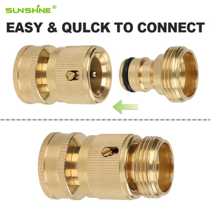 SUNSHINE, sin plomo, jardín, pozo de agua, latón, manguera de desconexión rápida, Conector de tuberías de metal, adaptador giratorio macho a hembra - Product Image 3