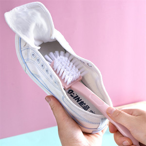 Shoe <b>Brush</b> Double Sided Circular Bristle For Cleaning Shoes Household Use Random Color FH 220 - Product Image 3