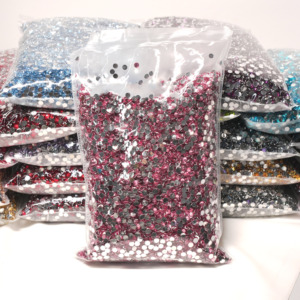 Xulin 2mm 3mm 4mm 5mm 6mm Đá Tròn tinh thể không sửa chữa nóng strass phẳng trở lại nhựa Rhinestone cho quần áo phụ kiện - Product Image 3