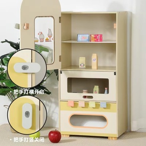 EDULAND Cuisine en bois écologique, <span class=keywords><strong>jouet</strong></span> distributeur automatique <span class=keywords><strong>de</strong></span> boissons et <span class=keywords><strong>de</strong></span> glaces pour enfants, jeu <span class=keywords><strong>de</strong></span> rôle éducatif et d'apprentissage, unisexe - Product Image 2