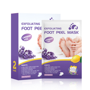 Masque pour les pieds exfoliant à la lavande de marque propre version coréenne des chaussettes pour les pieds exfoliation améliorée pour les soins de la peau en profondeur - Product Image 2
