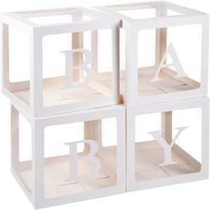 Scatola Personalizzata a Sorpresa Trasparente per Palloncini, Decorazione per Feste Baby <span class=keywords><strong>Shower</strong></span>, Rivelazione del Genere per Maschio e Femmina e Laurea - Product Image 3