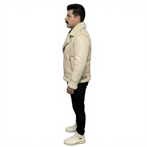 Veste d'extérieur décontractée en cuir et toile à col montant, respirante, style streetwear, mode hiver, conception personnalisée avec logo OEM - Product Image 6