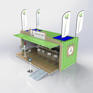 Alquiler de Contenedores Bar en el Reino Unido, Contenedor de Almacenamiento y Envío, Bar Tiki y de Cócteles de 20 pies, Estructura de Acero Personalizada, Diseño Moderno para Uso en Centros Comerciales - Product Image 1