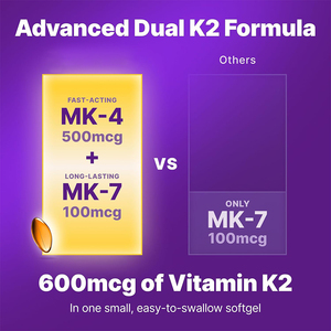 Cápsulas Blandas de Vitamina K2 para el Apoyo Cognitivo y la Salud Ósea con MK-4 y MK-7, Bajo en Azúcar, Empaque Personalizado para Adultos, OEM/ODM - Product Image 5