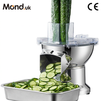 Mond.uk 2-4mm Verstelbare Dikte Elektrische Snijmachine 300kg/u Commerciële Fruit- en Groentesnijder Citroen Ui Snijmachine