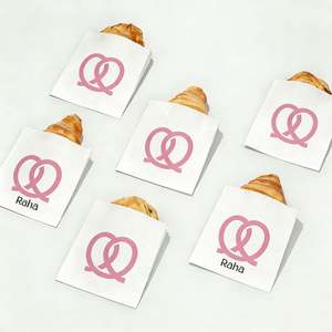 Custom Disposable Proof Glassine pink Waxed <b>Bags</b> Biscuit Pastry <b>Cookie</b> Popcorn Packaging Food Safe Paper <b>Bag</b> Pink logo - Product Image 6