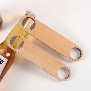 Ouvre-bouteille personnalisé en acier inoxydable avec manche en bois, gravé, cadeau promotionnel pour mariage ou fête - Product Image 2