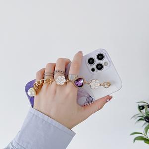 Coque de téléphone <span class=keywords><strong>portable</strong></span> <span class=keywords><strong>pour</strong></span> iPhone 12, Pro Max, 13, antichoc, <span class=keywords><strong>bijou</strong></span>, cœur, chaîne, effet marbre, design, tendance - Product Image 3