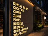 Enseigne personnalisée en lettres 3D en acrylique avec éclairage LED, enseigne extérieure imperméable pour les devantures de magasins, restaurants, entreprises, logo