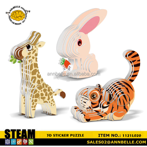 Rompecabezas 3D de Animales, Rompecabezas de Dinosaurios, Tigre, León, Oveja, Elefante, Yak, Conejo, Jirafa, Ballena, Tiburón, Delfín, Langosta - Product Image 3