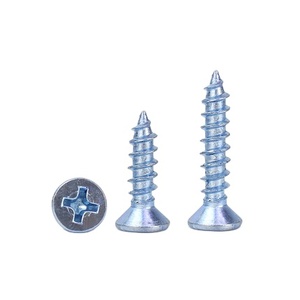 Tornillo para Madera de Alta Calidad, Cabeza Doble Avellanada, Accionamiento <span class=keywords><strong>Pozi</strong></span>, Zincado Blanco y Azul, Tornillo para Aglomerado - Product Image 2