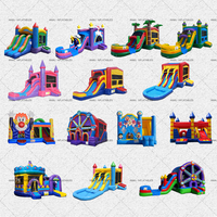Toboggan gonflable combo aire de jeux gonflable jouets de location de fête commerciale château gonflable avec toboggans