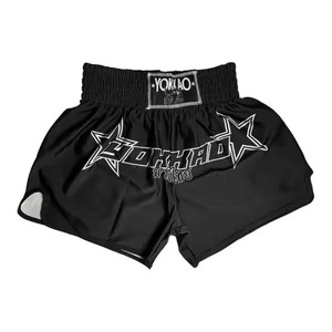 Pantalones de Fitness de Cintura Alta Yokkao Shorts Elásticos de Muay Thai Equipo de Entrenamiento Sanda con Logo Frontal para Boxeo y Artes Marciales - Product Image 6