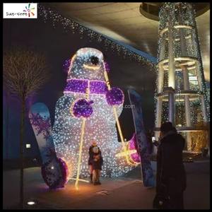 Guirlandes lumineuses de Noël extérieures à LED, motif ours, éclairage décoratif pour rue, mariage - Product Image 4