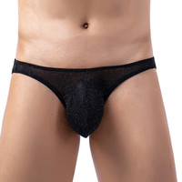 AMA Pure Color Sexy Out Mens Thongs Haute élasticité Nylon Sous-vêtements sexy pour hommes Respirant Plus Size Sous-vêtements pour hommes