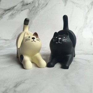 Support de téléphone en résine en forme de chat sans basculement, ornement de bureau, décoration maison et bureau, support de téléphone chat paresseux couché Kawaii - Product Image 2