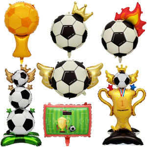 Ballon en aluminium <span class=keywords><strong>de</strong></span> football sur pied en forme <span class=keywords><strong>de</strong></span> trophée, mascotte, pour décoration <span class=keywords><strong>de</strong></span> fête d'anniversaire, jouet - Product Image 1