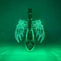 Usine nouvelle LED rechargeable Sparkler lumière acrylique papillon ailes d'ange Barware avec pour Champagne couverture pour les décorations de fête