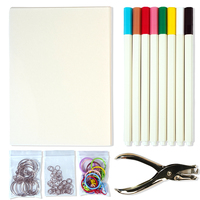 Kit de Manualidades para Niños, Plástico Termoencogible para Hacer Adornos, Proyecto de Joyería DIY, Juguete de Aprendizaje de Motricidad Fina para Niños de 5 a 7 Años