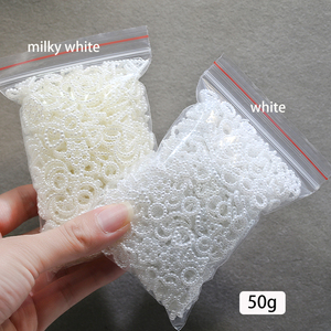 ลูกปัดกลวงรูปหัวใจแบนทำด้วยมือใหม่50กรัมลูกปัดมุกเรซิ่นสำหรับตกแต่งเล็บมีเสน่ห์อุปกรณ์ตกแต่งเล็บ - Product Image 3