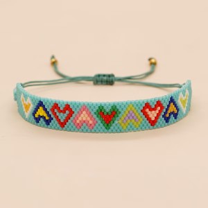 Meilleures ventes <span class=keywords><strong>à</strong></span> la mode femmes émeraude Miyuki perle pile chaîne <span class=keywords><strong>Bracelet</strong></span> délicat <span class=keywords><strong>perles</strong></span> de rocaille géométrique <span class=keywords><strong>métier</strong></span> <span class=keywords><strong>à</strong></span> <span class=keywords><strong>tisser</strong></span> Bracelets pour l'amitié - Product Image 2