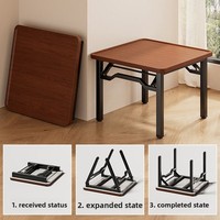 Fabricants de tables de mahjong GemJoy, vente en gros, table basse pliante personnalisable pour la maison, table carrée pour le salon, salle de jeux, en bois