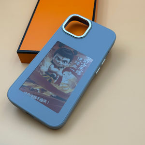 Étui de téléphone intelligent à encre électronique pour <span class=keywords><strong>iPhone</strong></span> 13 à 16 Series, <span class=keywords><strong>coque</strong></span> arrière à affichage personnalisable, contrôlée par application, <span class=keywords><strong>coque</strong></span> changeante de photo - Product Image 1