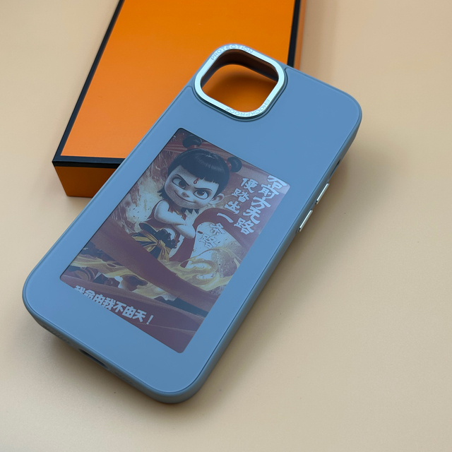 Smart Luxury Shockproof E Ink Phone Case for 13 16 Series Customizable Display Back Cover App Controlled Photo Changing