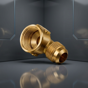 Coude femelle en laiton sur mesure de haute qualité (AOL-166) SAE # Raccord évasé en laiton 010203, 3/8'' mâle évasé x 3/8'' NPT femelle 90° ° - Product Image 2