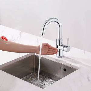 Grifo de Agua Automático Sin Contacto con Sensor Infrarrojo para Cocina y Baño, Mini Grifo de Fregadero con Sensor de Inducción de Control Paralelo - Product Image 5