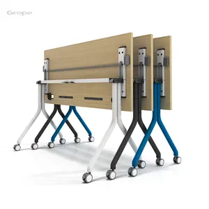 Office Folding Training Table Movable Training Room Table With Training Desk