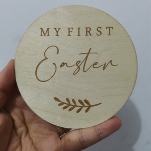 Letrero de Anuncio de Nacimiento de Madera con la Frase 'Hello World' - Product Image 3