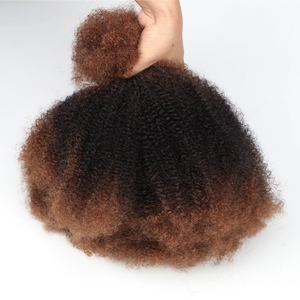 아프로 킹키 브라질리언 레미 벌크 블렌드 인모 브레이딩 퍼머넌트 시스터 락스/미니 트위스트/브레이드 머신 더블 웨프트 염색 가능 - Product Image 6