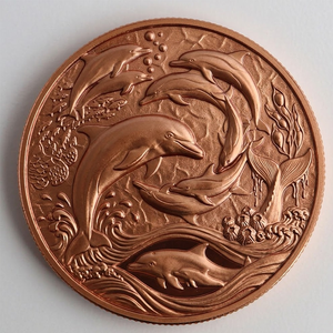 Op maat gemaakte 1oz High Relief Wildlife Animal 999 Fijne Koper Ronde Collectie Wolf Fabrikant Directe Groothandel - Product Image 3