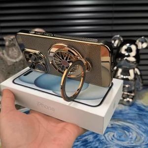 Coques de télé<span class=keywords><strong>phone</strong></span> électroplaquées avec support pliable rotatif à gyroscope pour dissipation thermique, vente en gros pour iPhone 16 - Product Image 3