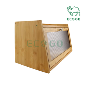 กล่องเก็บขนมปังและอาหารความจุสูงกล่องขนมปังไม้ไผ่สำหรับใช้ในบ้านหน้าต่างทำจากอะคริลิค - Product Image 5