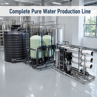 Système d'eau ultrapure industrielle 1 m³/h, eau à faible TCO pour la fabrication de circuits imprimés, avec surveillance de la qualité en ligne