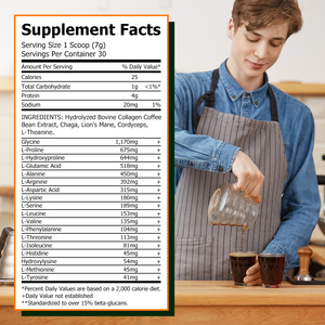 Hot Selling Mushroom Coffee Blend with Chaga Lion's Mane Cordyceps Supports Boost Mental Concentration Mushroom Coffee Powder - Product Image 2