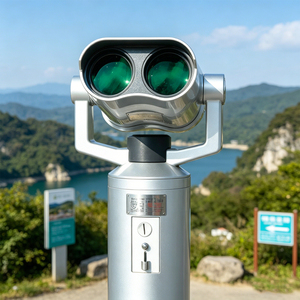 Jumelles touristiques à monnayeur 25x100, étanches, robustes, entièrement métalliques, autonomie de 20 jours pour points de vue panoramiques et paysages - Product Image 3