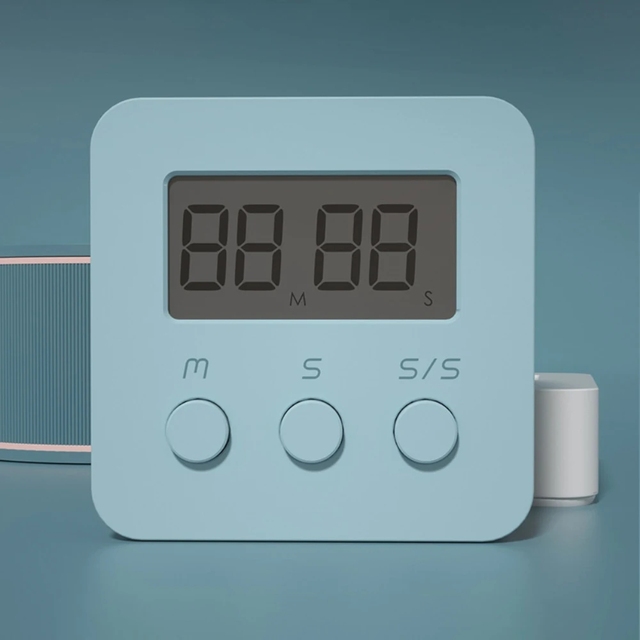 2025 Alarm LCD Digital Small Clock 24 Hour Timer ABS+LCD Countdown Reminder Kitchen Electronic Count up