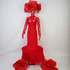 Disfraz de Cosplay para Club Nocturno, Disfraz de Espectáculo de Rosas Blancas y Rojas, Disfraz de Desfile de Parque de Atracciones - Product Image 6