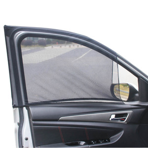 Pare-soleil latéral en maille pour voiture, noir, 75x50cm, 113x50cm, universel, isolation estivale, rideau anti-moustiques - Product Image 2