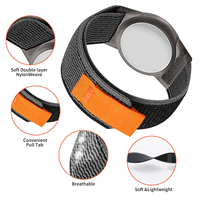 Eraysun pour AirTag Bracelet Enfants Mignon Dessin Animé Motif pour Air Tag Holder Bracelet de Montre Nylon Bracelet De Protection Pet Cover Case