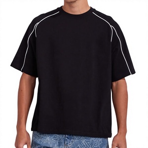 T-shirt en coton à col en V, coupe classique, ourlet incurvé, personnalisable avec logo imprimé, couleur unie, vierge, écologique et respirant, modèle 2026 - Product Image 1