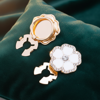 Boutons en strass, vente chaude transfrontalière, boutons de manchette amovibles, décoratifs, colorés, en forme de fleur, de papillon, nouveaux boutons de col