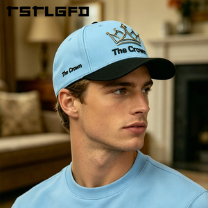 Casquette de baseball structurée à 6 panneaux avec logo personnalisé, patch tissé bicolore, en tissu haute performance, vente en gros, fabricant - Product Image 5